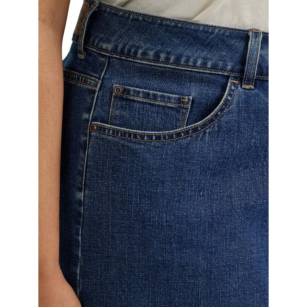 Lee Denim Skort Mid Rise Regular Fit Women’s Plus Size 26W Stretch Hidden Short - Picture 5 of 10